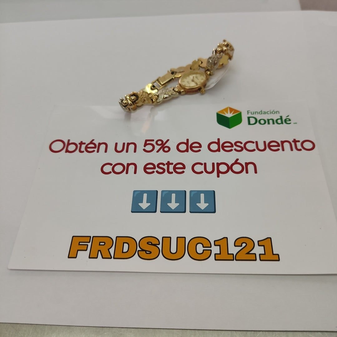 RELOJ CAJA Y PULSO ORO ORO,RODIADO 14 K 20,60 GRMS (SEMINUEVO)