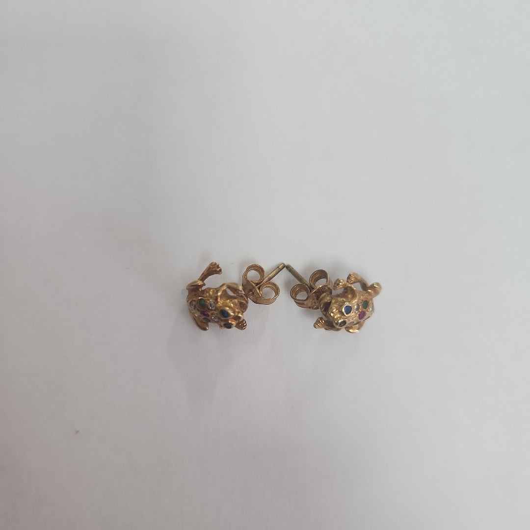 BROQUELES PAR ORO 14 K 2.6 GRMS (SEMINUEVO)