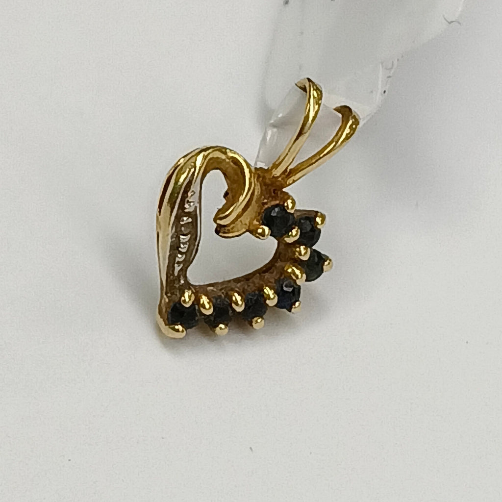 K1 0,90 GRMS 14 K ESPECIFICACIONES COMPLEMENTARIAS DIJE CORAZON PIEDRAS DE COLOR (SEMINUEVO)