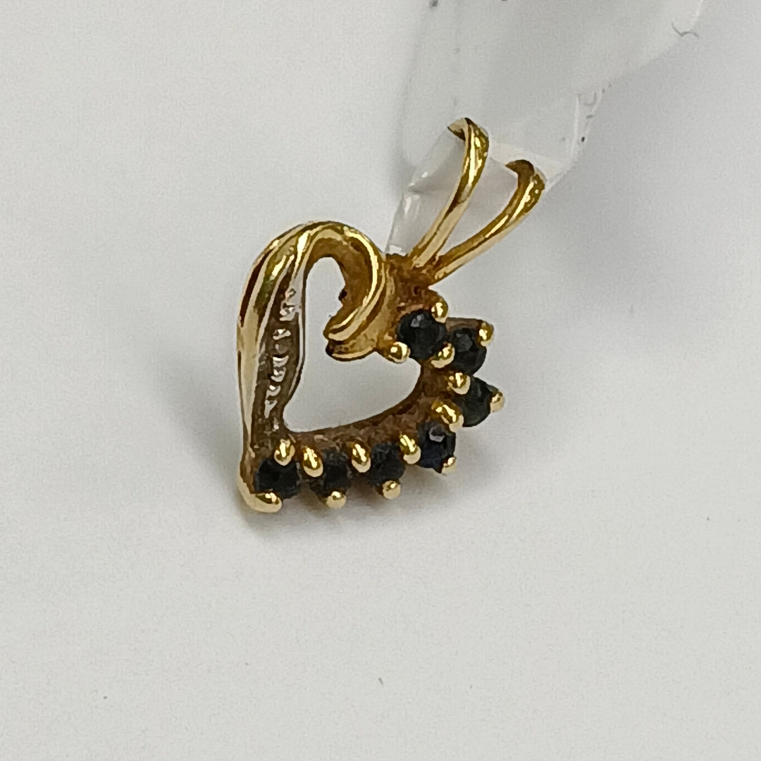 K1 0,90 GRMS 14 K ESPECIFICACIONES COMPLEMENTARIAS DIJE CORAZON PIEDRAS DE COLOR (SEMINUEVO)