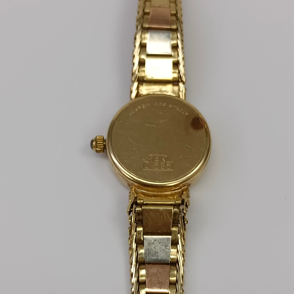 RELOJ CAJA Y PULSO ORO ORO 14 K 20.4 GRMS (SEMINUEVO)