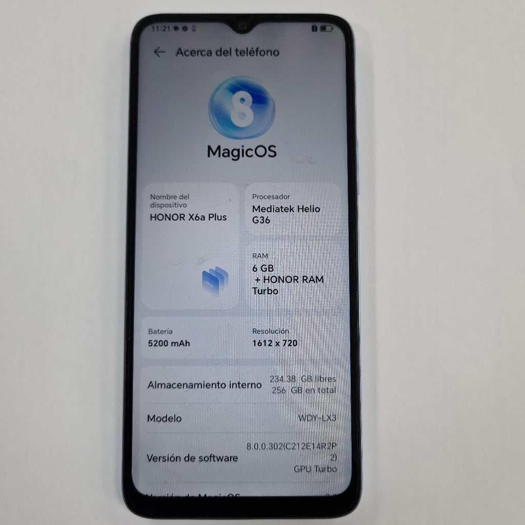 CELULAR HONOR X6A WDY-LX3 (2023) 256 GB 6 GB RAM (SEMINUEVO)