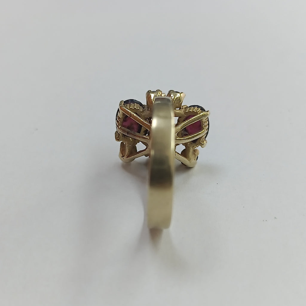 K1 4,00 GRMS 10 K ESPECIFICACIONES COMPLEMENTARIAS ANILLITO CON PIEDRA DE COLOR (SEMINUEVO)