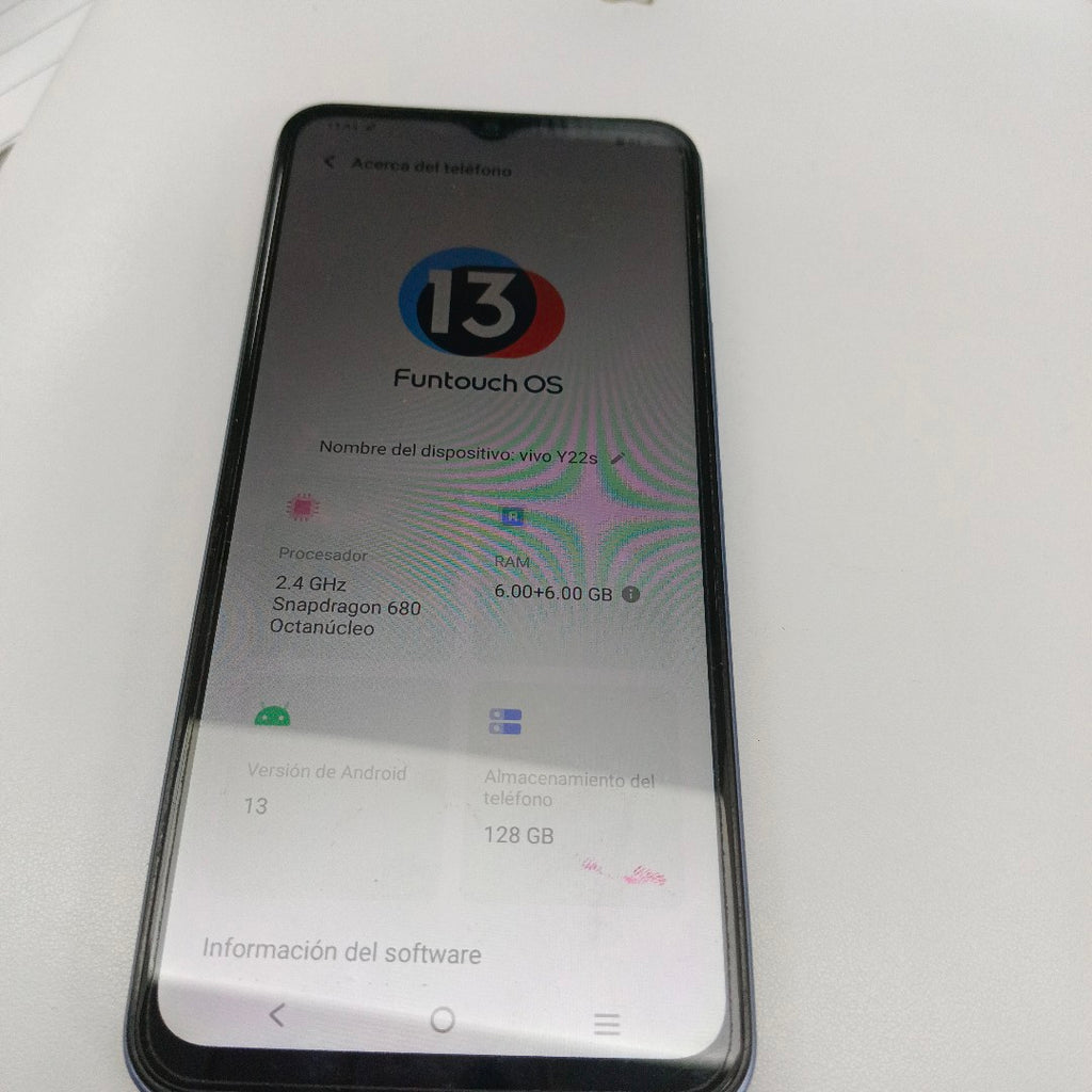 CELULAR VIVO Y22S V2206 128 GB 6 GB RAM (SEMINUEVO)