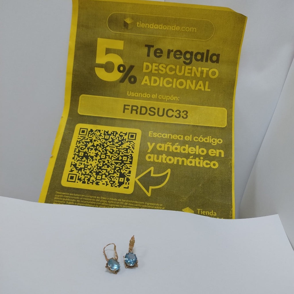ARETES PAR ORO 8 K 3.1 GRMS (SEMINUEVO)