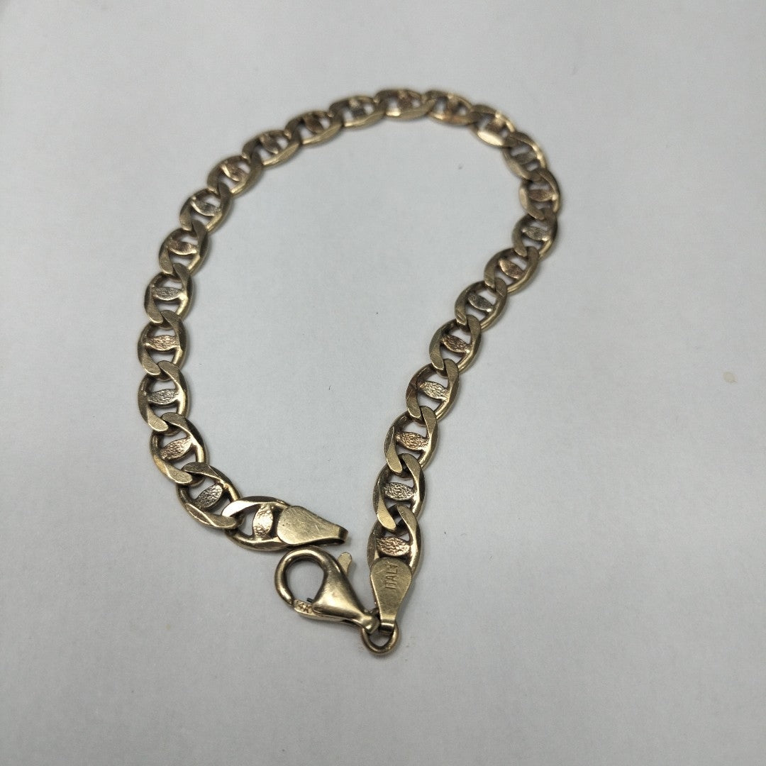 PULSERA ORO COMBINADO 14 K 12.3 GRMS (SEMINUEVO)