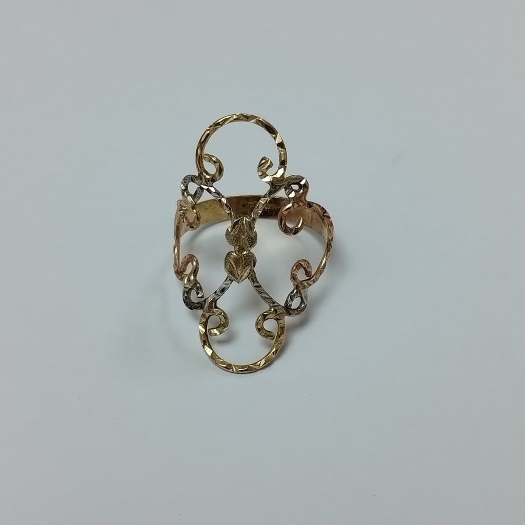 K1 1,90 GRMS 10 K ESPECIFICACIONES COMPLEMENTARIAS ANILLO DE 10K ORO COMBINADO A (SEMINUEVO)