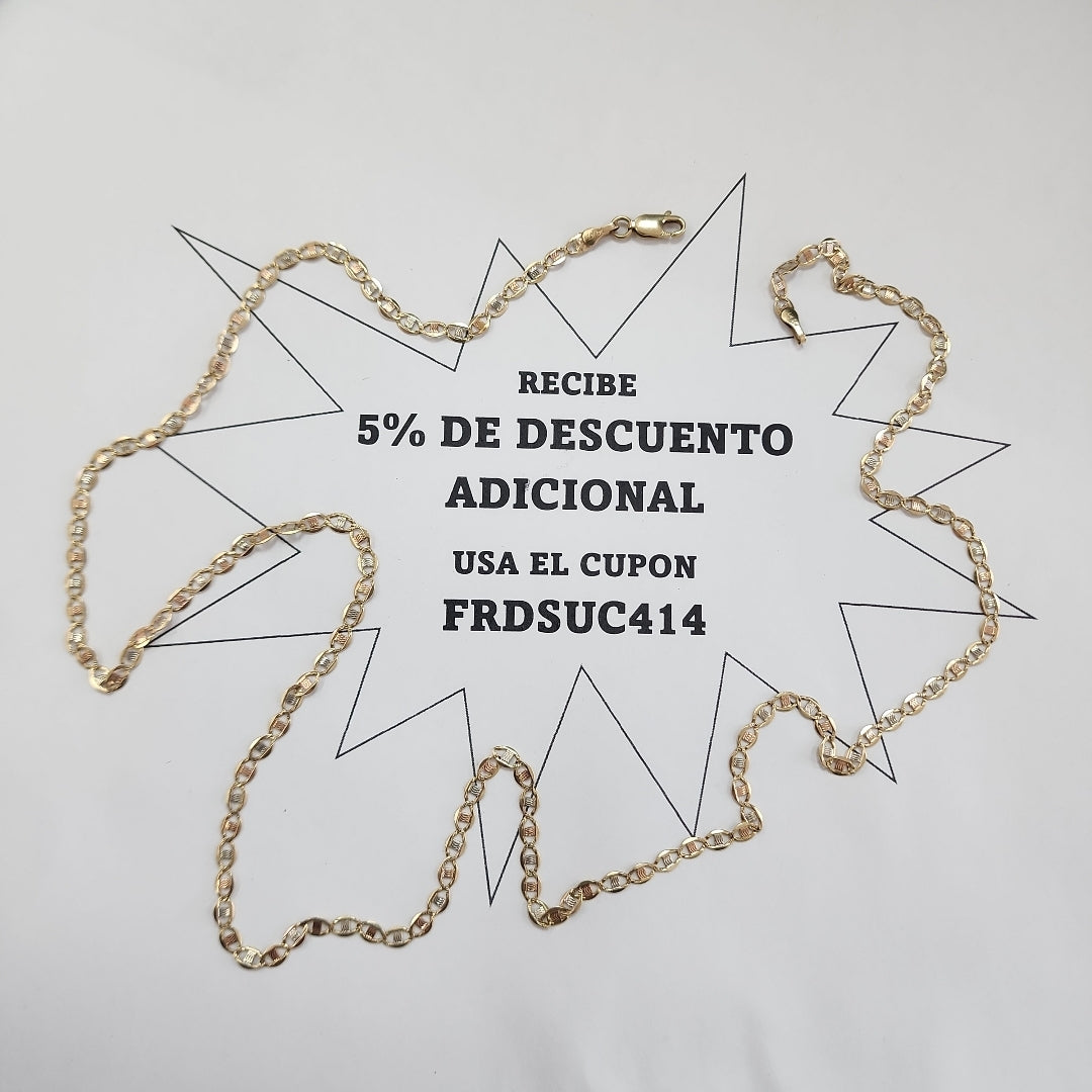 CADENA ORO, ORO COMBINADO 14 K 6.6 GRMS (SEMINUEVO)