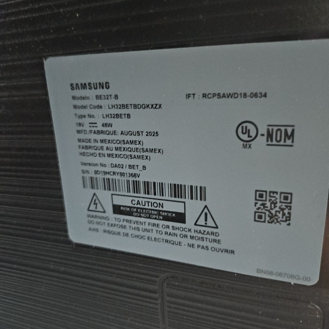 PANTALLA SAMSUNG BE32T-B (2025) 32" LED HD (SEMINUEVO)