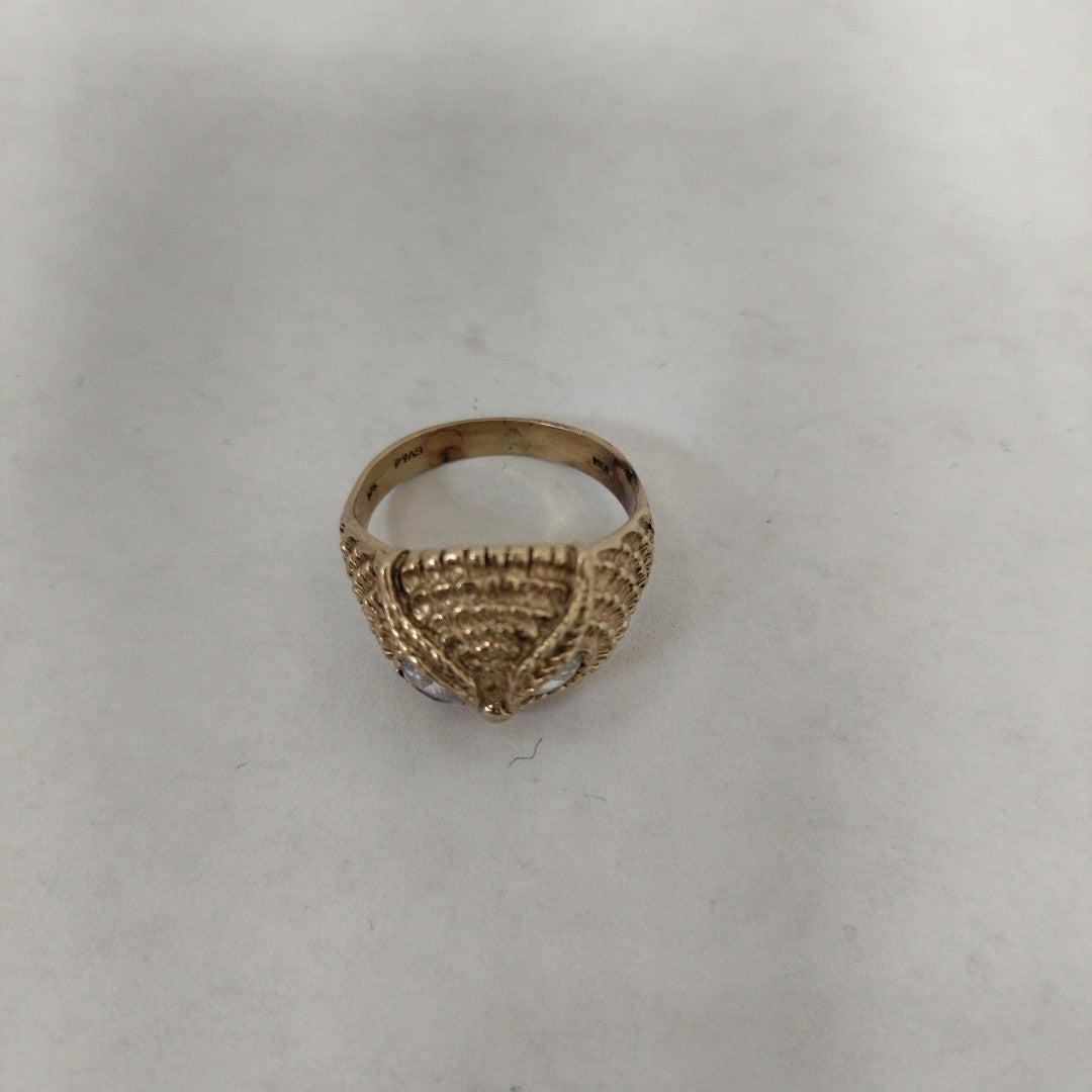 K1 5,80 GRMS 10 K ESPECIFICACIONES COMPLEMENTARIAS ANILLO DE BUHO CON PIEDRAS DE (SEMINUEVO)