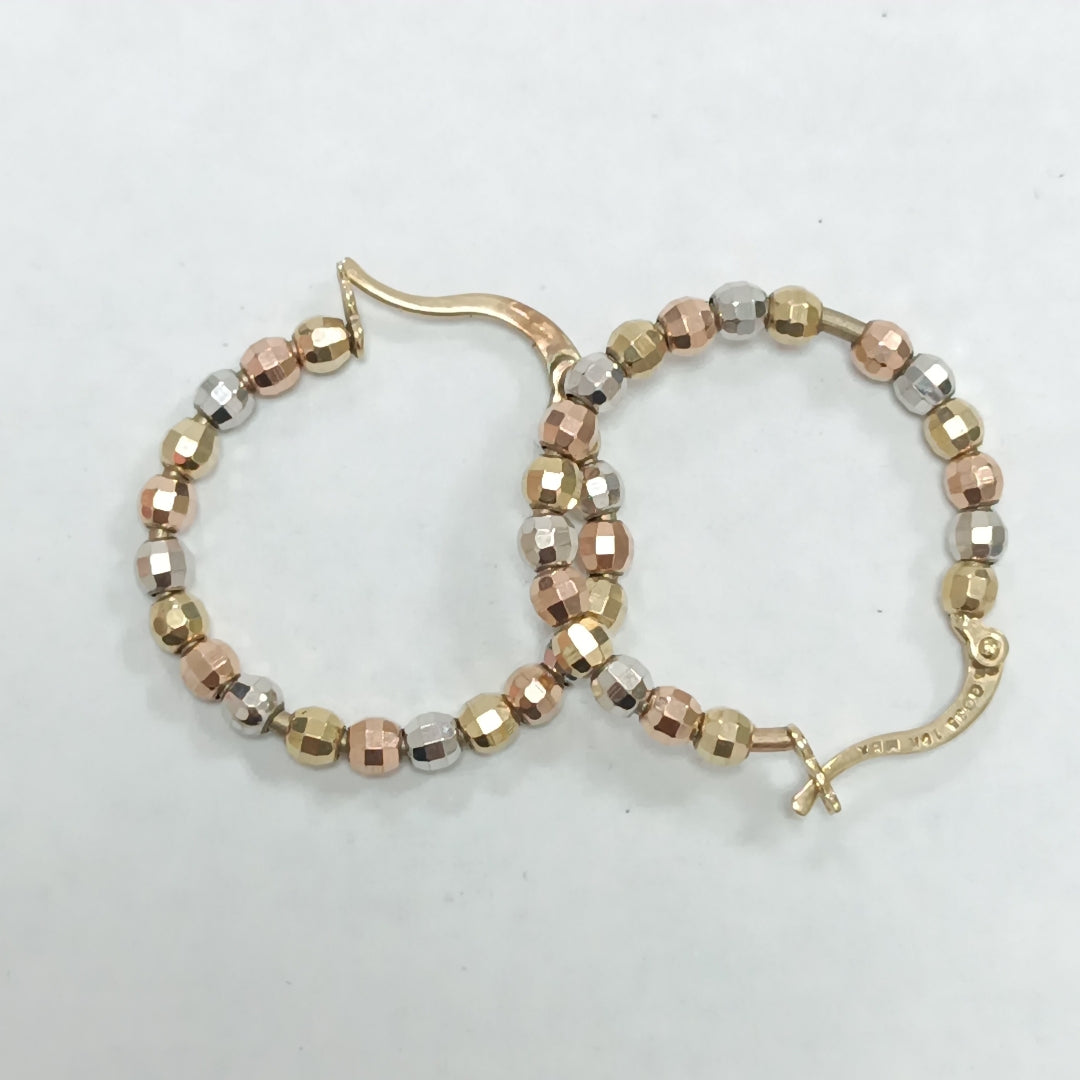 ARRACADAS PAR ORO, ORO COMBINADO 10 K 3.6 GRMS (SEMINUEVO)