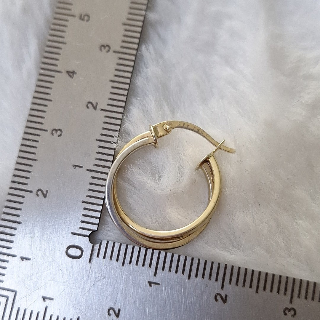 ARRACADAS PAR ORO, ORO BLANCO 10 K 1.9 GRMS (SEMINUEVO)