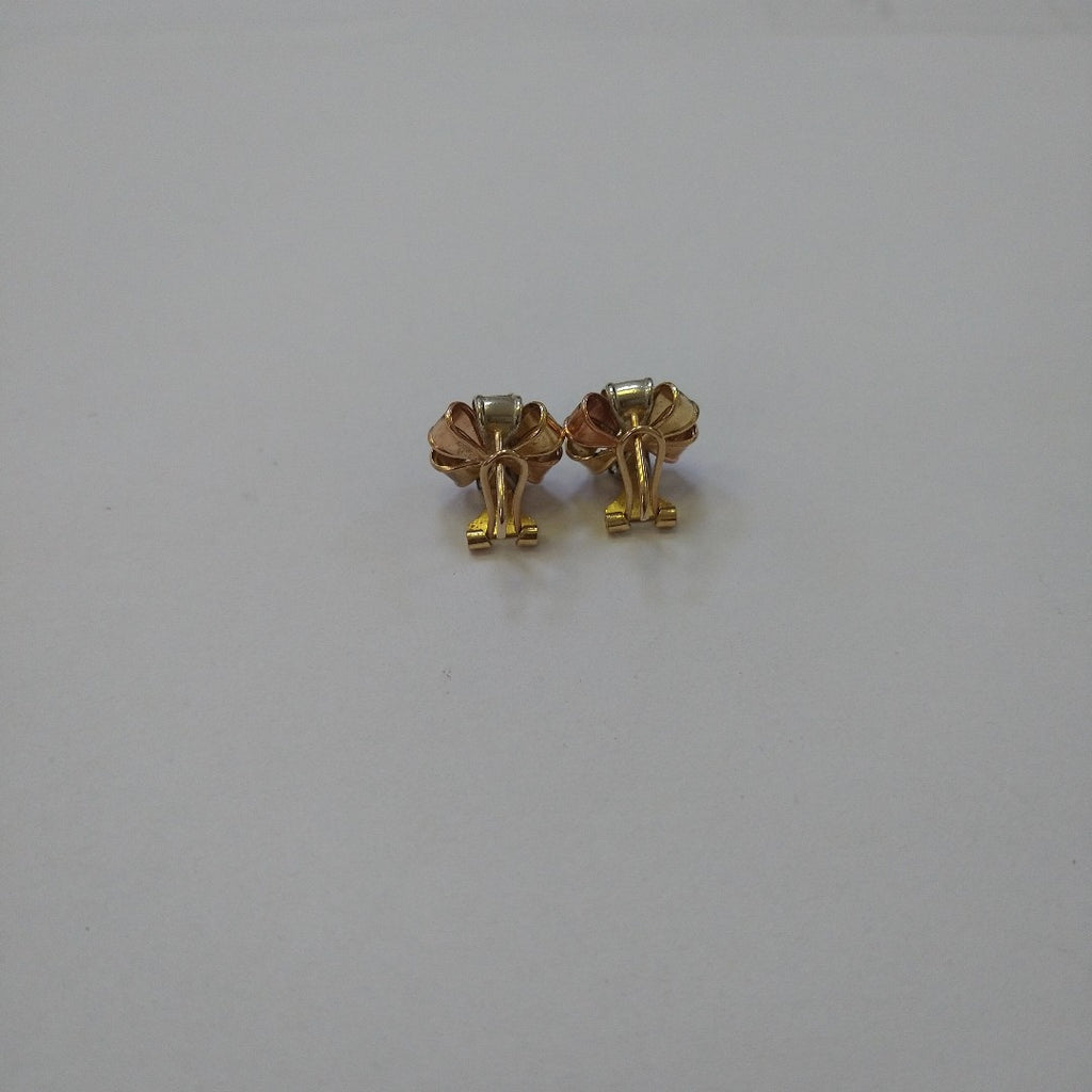 ARETES PAR ORO COMBINADO 10 K 3.2 GRMS (SEMINUEVO)