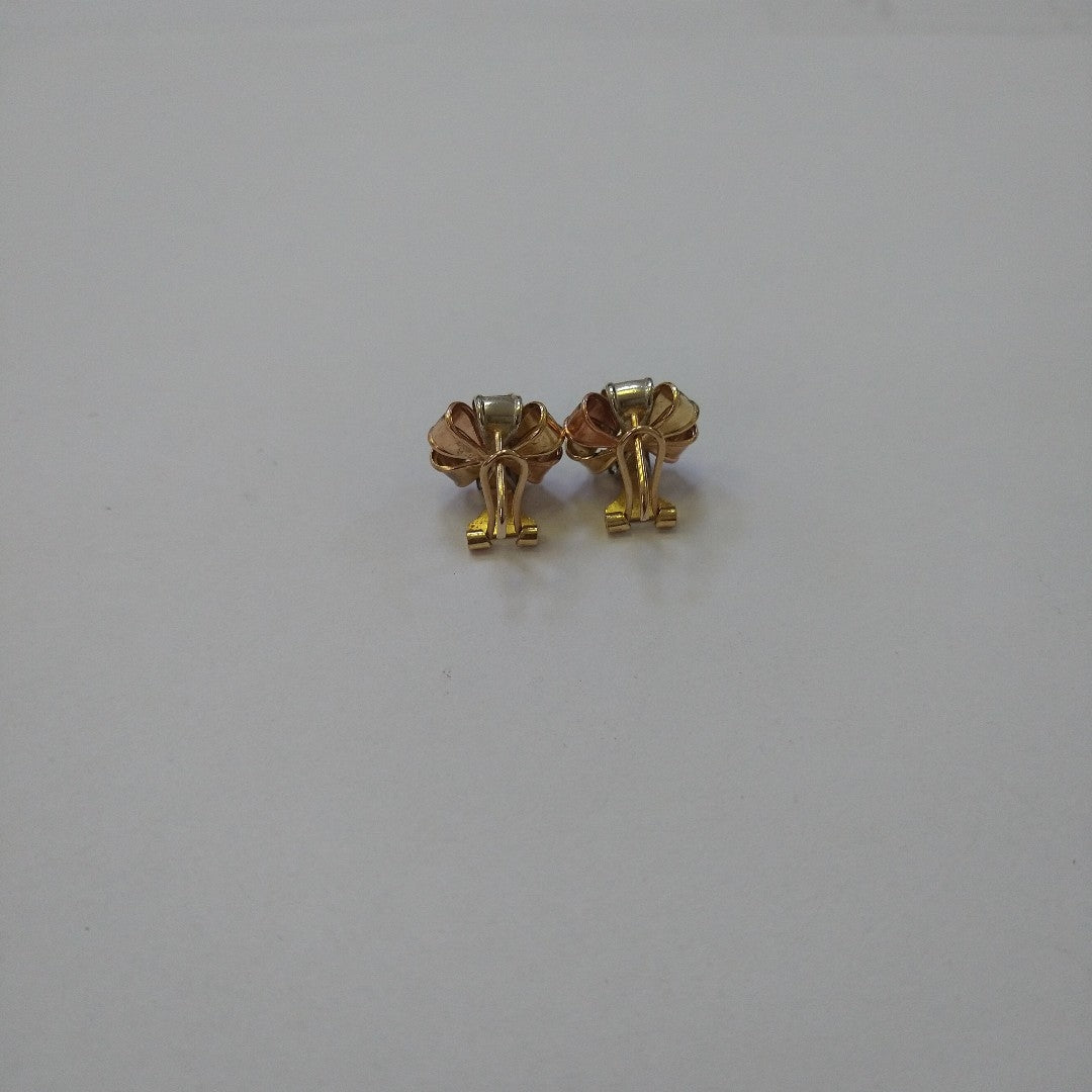 ARETES PAR ORO COMBINADO 10 K 3.2 GRMS (SEMINUEVO)