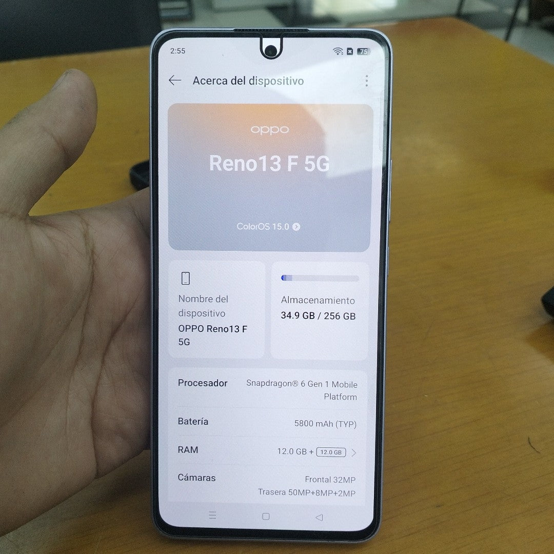CELULAR OPPO  RENO 13F 5G CPH2699 (2025) 256 GB 12 GB RAM (SEMINUEVO)