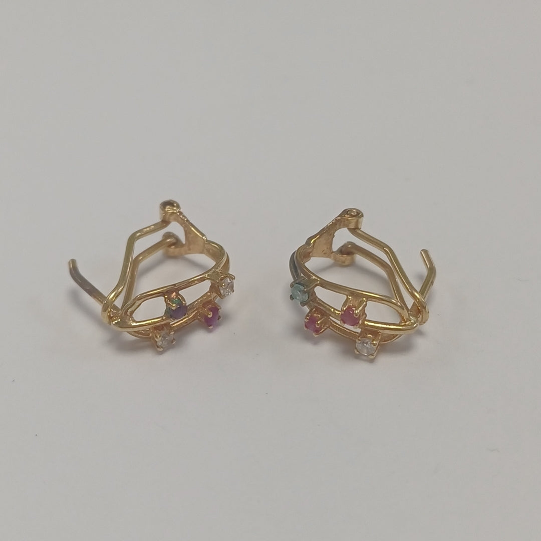 ARETES PAR ORO 14 K 3,00 GRMS (SEMINUEVO)