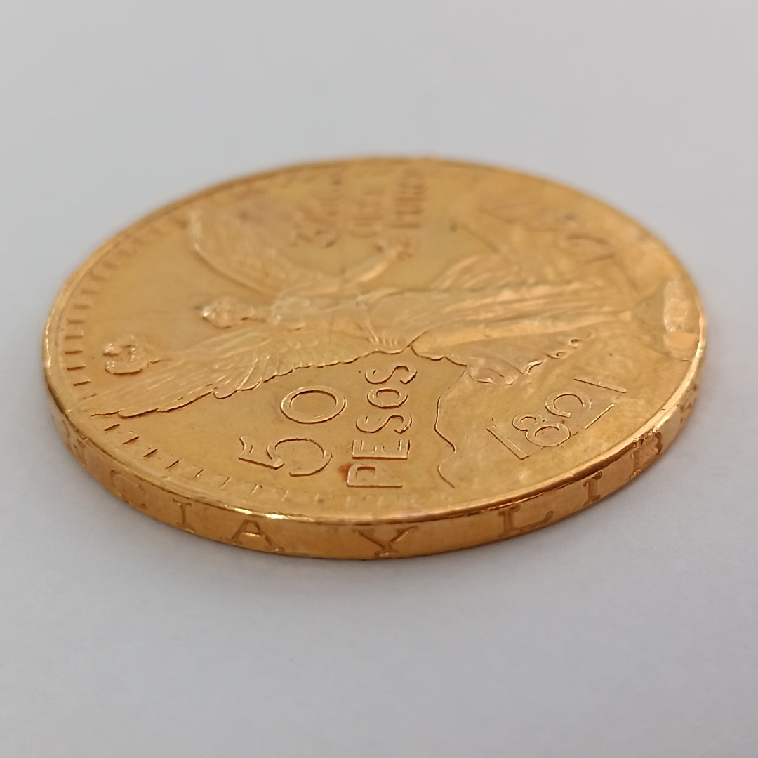 K1 41,60 GRMS 21 K IDENTIFICACIÓN MONEDA NOMINATIVA MONEDAS PESOS 50 PESOS (SEMINUEVO)