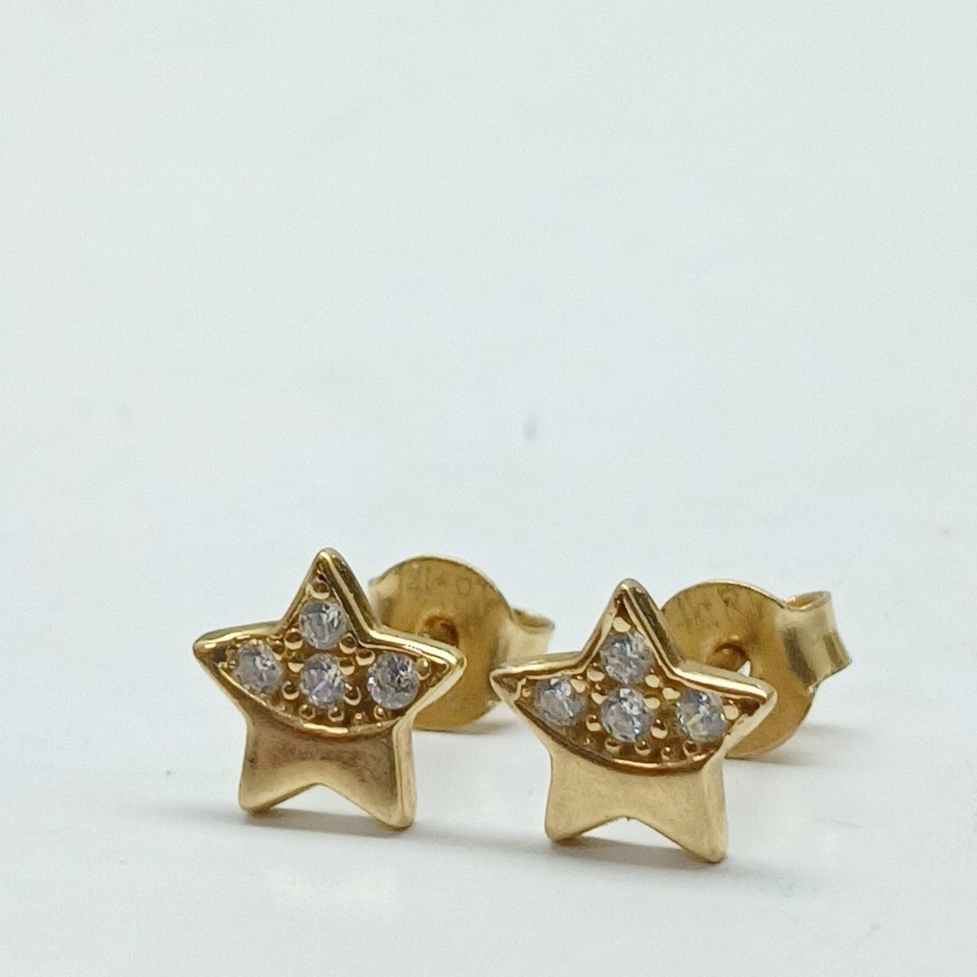 BROQUELES PAR ORO 14 K 1,10 GRMS (SEMINUEVO)