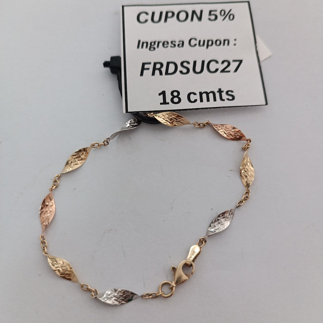 PULSERA ORO, ORO COMBINADO 14 K 1.9 GRMS (SEMINUEVO)