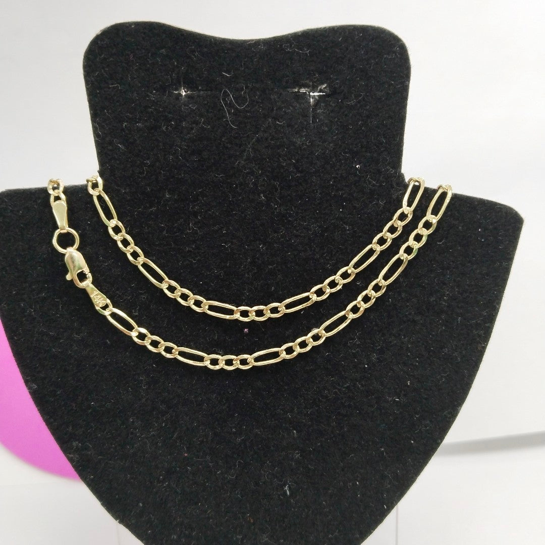 CADENA 3 X 1 6.51GR 55 CM 14K (NUEVO)