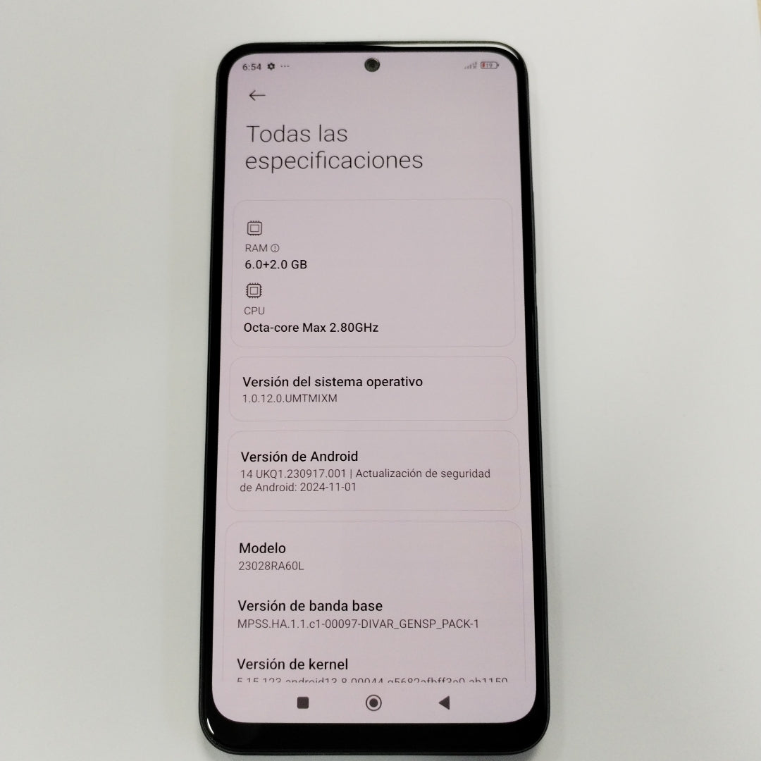 CELULAR XIAOMI REDMI NOTE 12 23028RA60L (2022) 128 GB 6 GB RAM (SEMINUEVO)