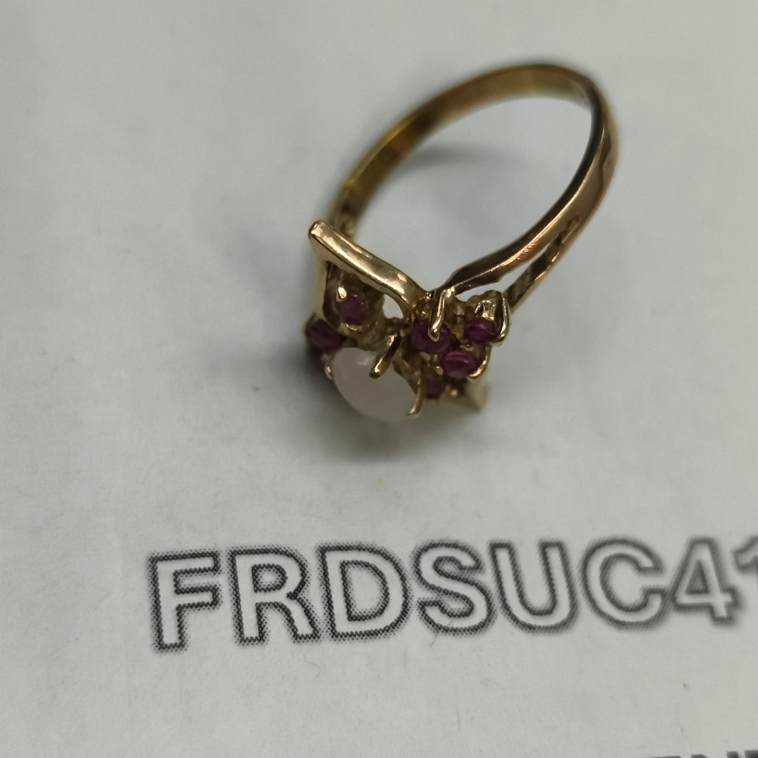 K1 2,80 GRMS 8 K ESPECIFICACIONES COMPLEMENTARIAS ANILLITO CON PIEDRA DE COLOR B (SEMINUEVO)