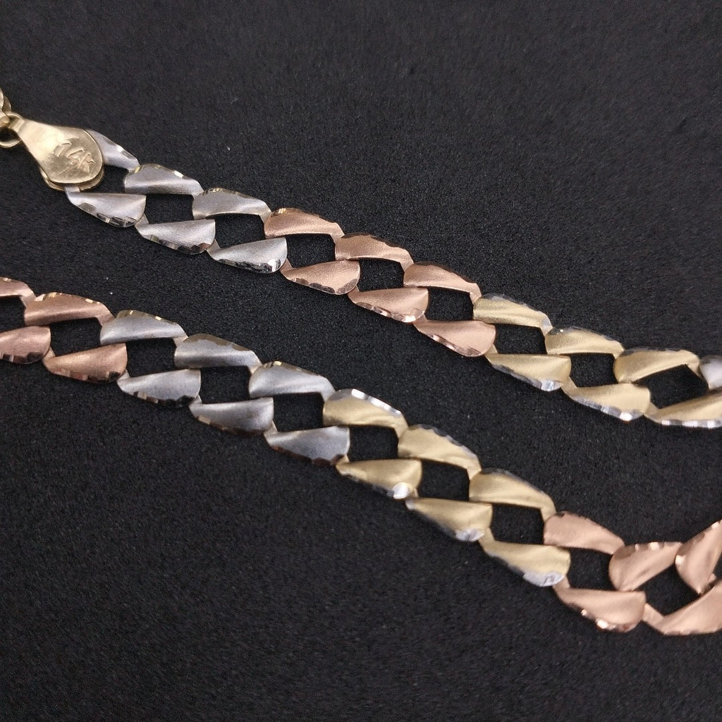 PULSERA ORO COMBINADO 14 K 5.5 GRMS (SEMINUEVO)