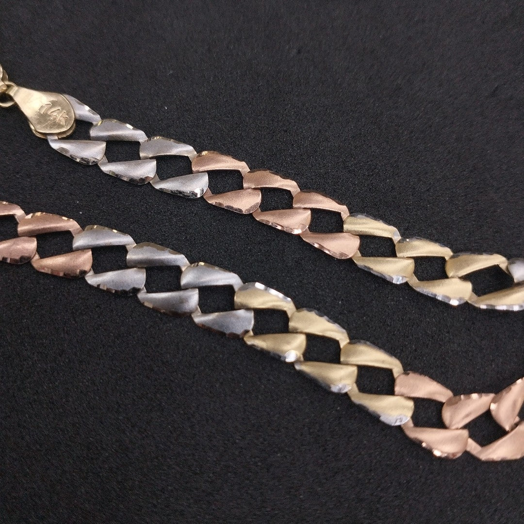 PULSERA ORO COMBINADO 14 K 5.5 GRMS (SEMINUEVO)