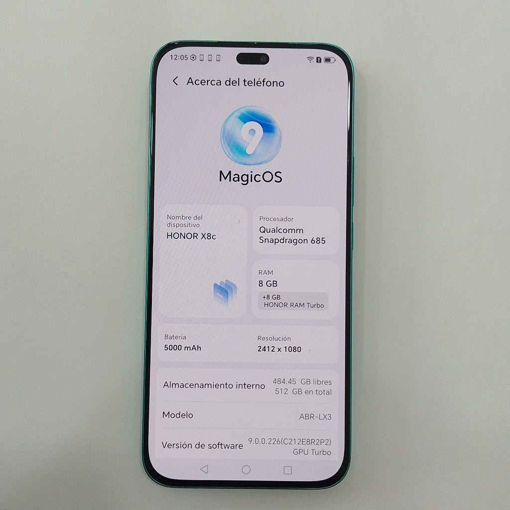 CELULAR HONOR X8C ABR-LX3 (2025) 512 GB 8 GB RAM (SEMINUEVO)