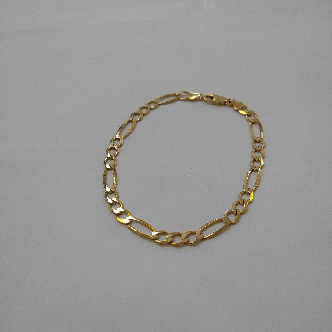 PULSERAS CABALLERO CARTIER 3 1 AMARILLA ORO 14K 6.4 (NUEVO)