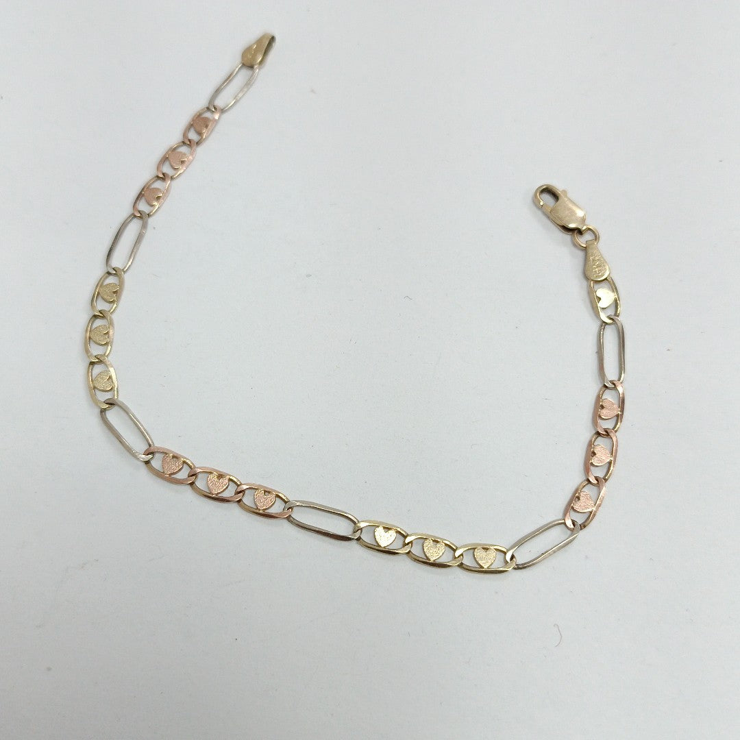 PULSERA ORO, ORO COMBINADO 14 K 3.7 GRMS (SEMINUEVO)