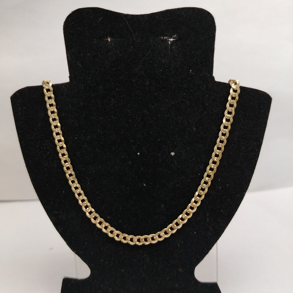 CADENA BARBADA DIAMANTADA 12.31GR 60 CM 14K (NUEVO)