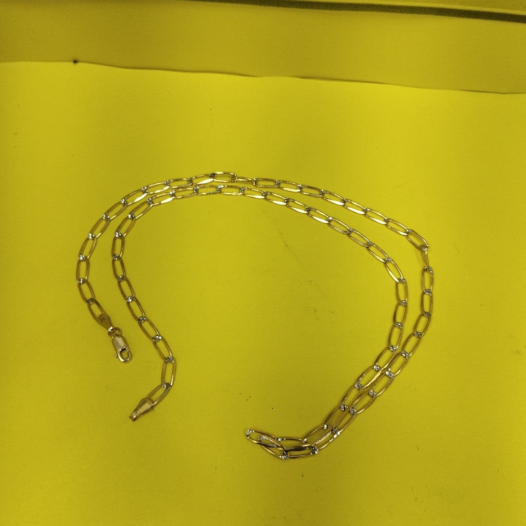 CADENA TEJIDO ESLABONES 11.1G 55 CM 14K (NUEVO)