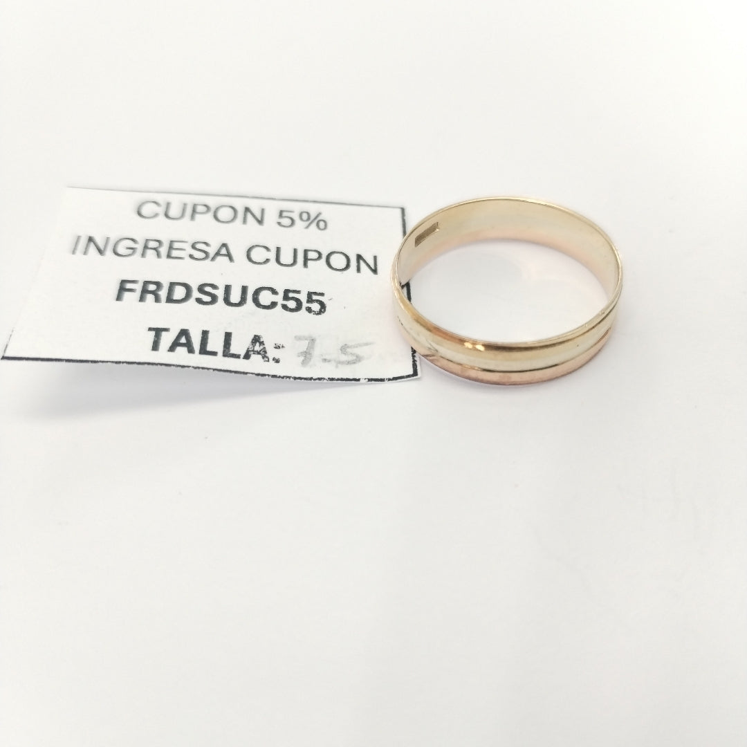 ARGOLLA ORO, ORO COMBINADO 10 K 1.5 GRMS (SEMINUEVO)