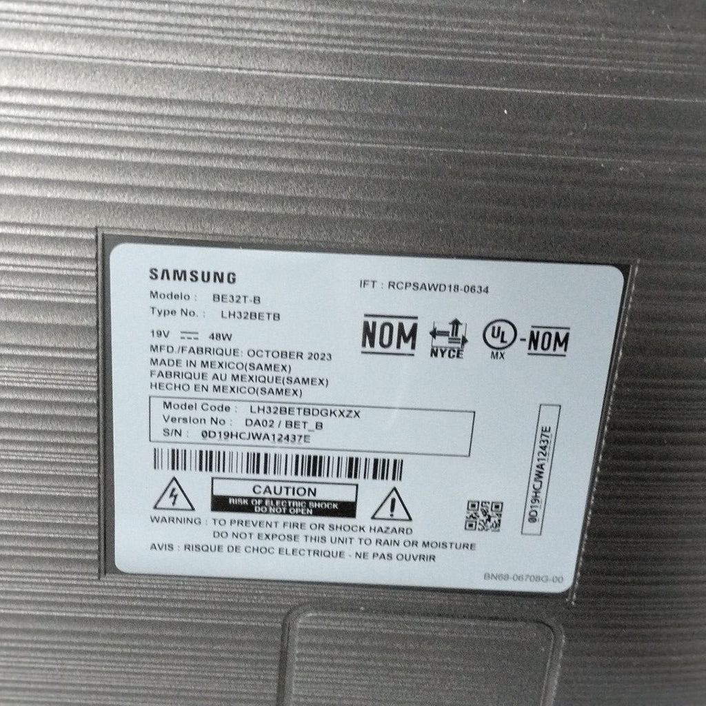 PANTALLA SAMSUNG BE32T-B (2023) 32" LED HD (SEMINUEVO)