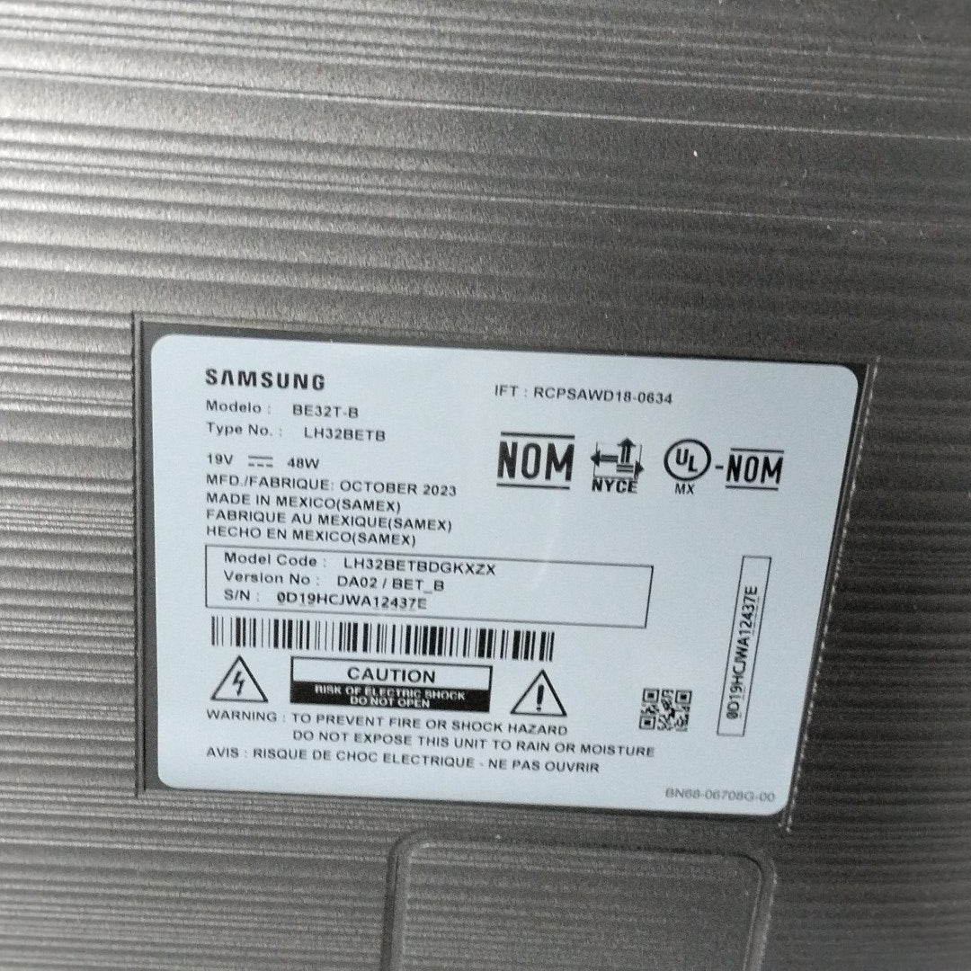 PANTALLA SAMSUNG BE32T-B (2023) 32" LED HD (SEMINUEVO)