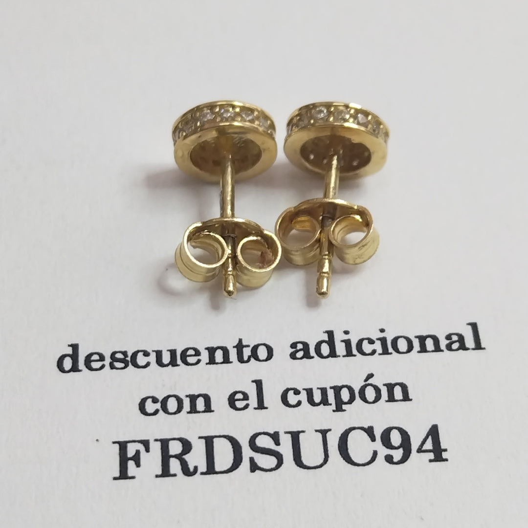 BROQUELES ORO 14K 1.5 (NUEVO)