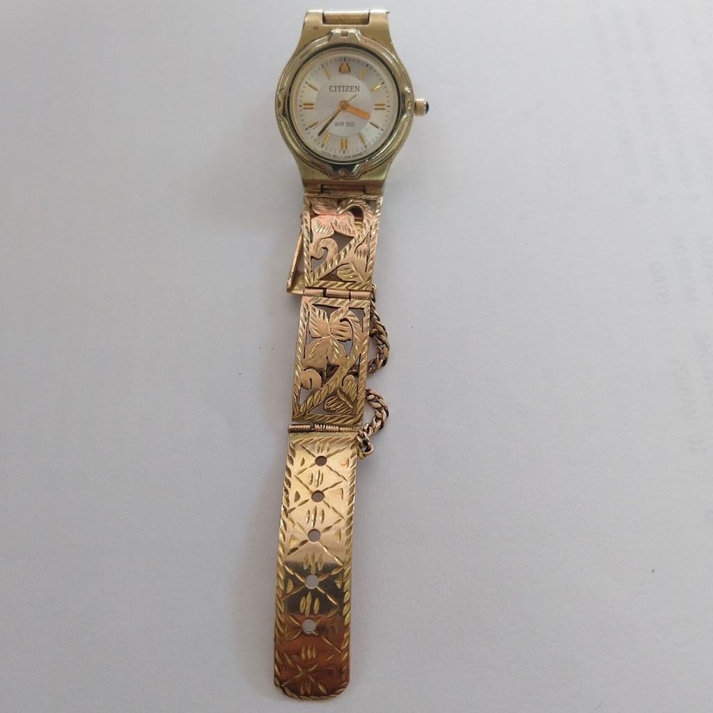 RELOJ CAJA ACERO PULSO ORO ORO 10 K 13.8 GRMS (SEMINUEVO)