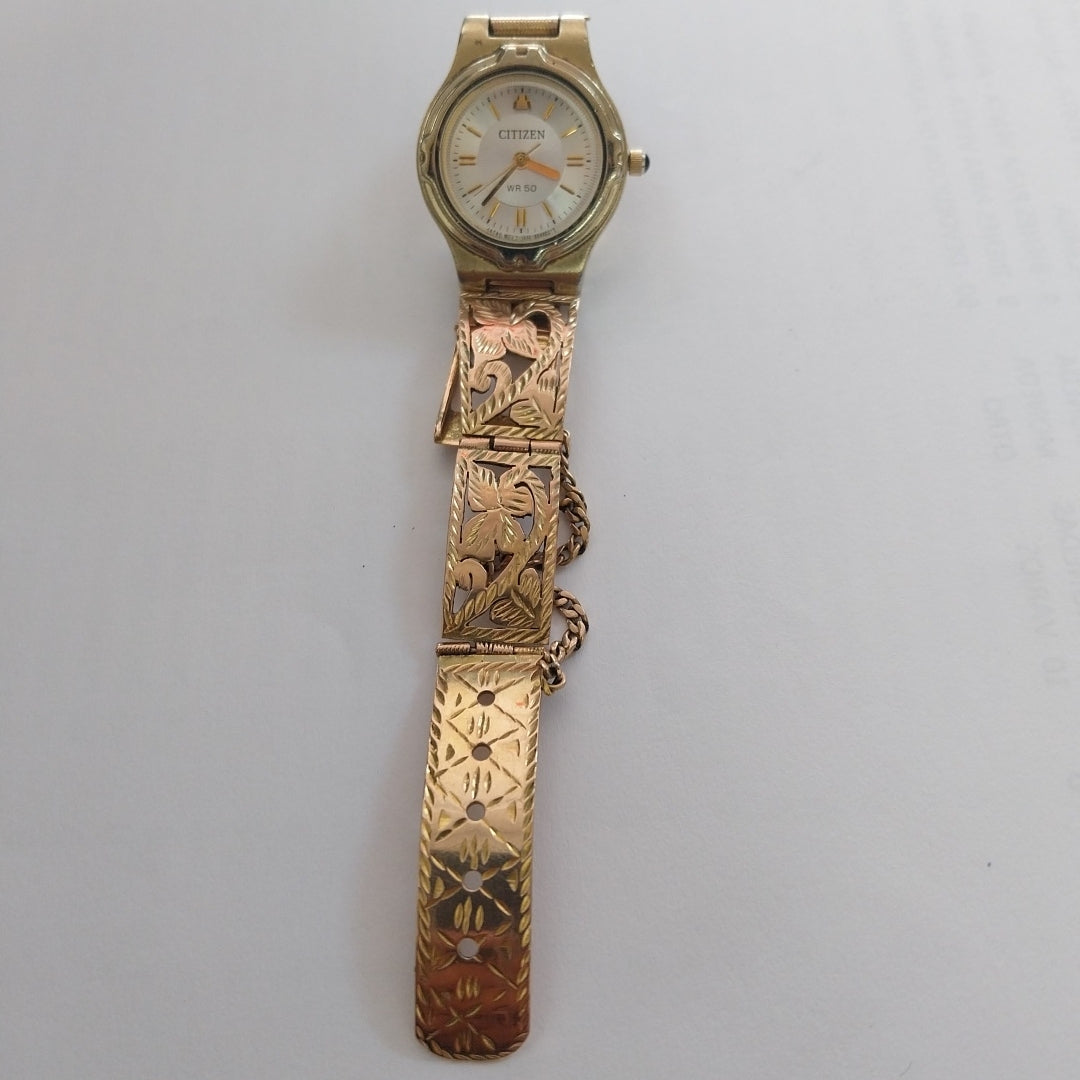 RELOJ CAJA ACERO PULSO ORO ORO 10 K 13.8 GRMS (SEMINUEVO)