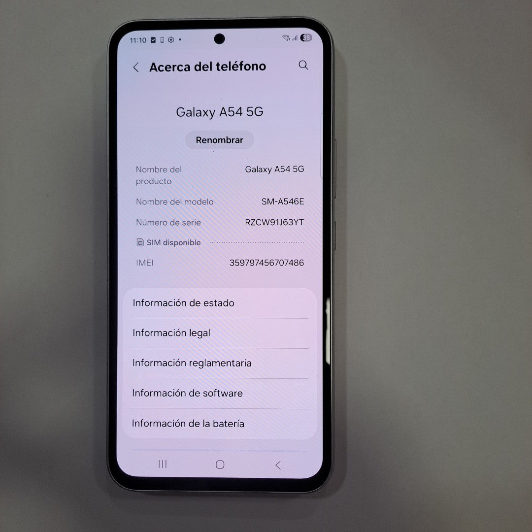 CELULAR SAMSUNG GALAXY A54 5G SM-A546E 128 GB 8 GB RAM (SEMINUEVO)