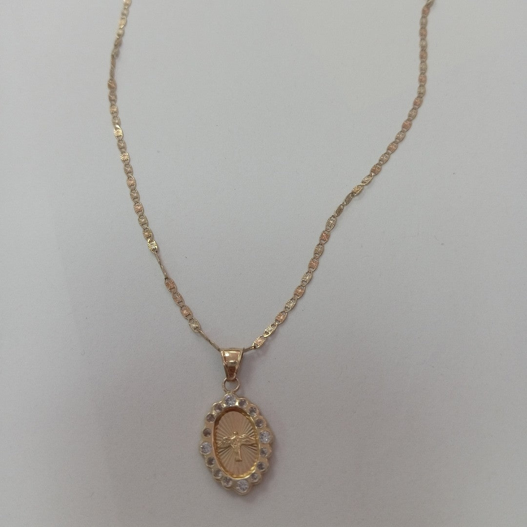 CADENA,MEDALLA RELIGIOSA ORO 10 K 2,00 GRMS (SEMINUEVO)