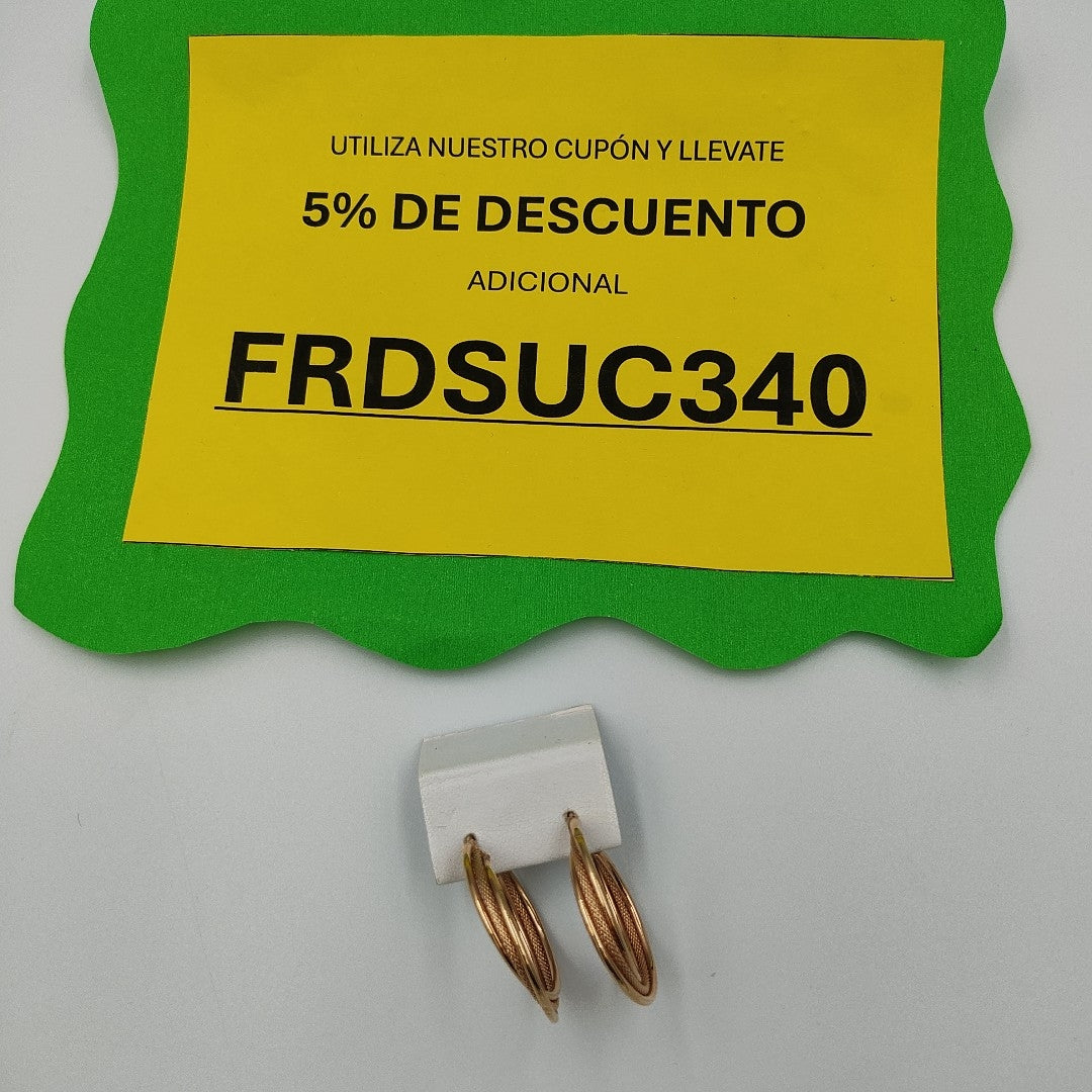 ARRACADAS PAR ORO 14 K 2,20 GRMS (SEMINUEVO)