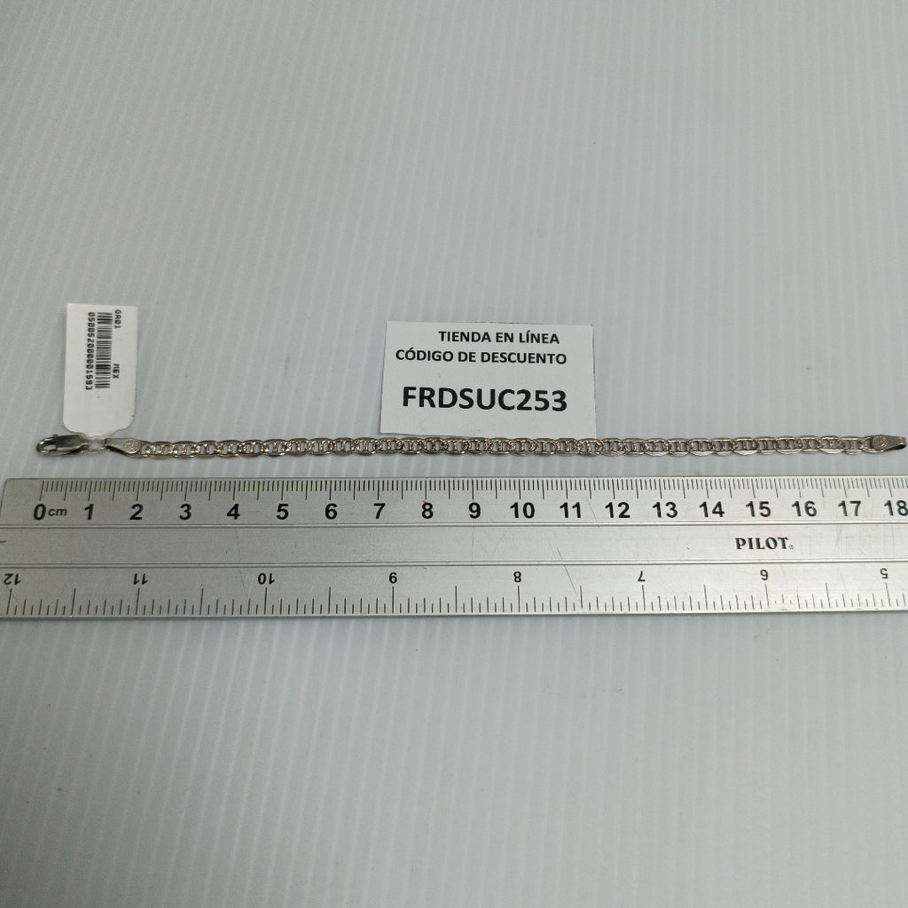 PULSERA TEJIDO MARINERO PLATA .925 4.2G (NUEVO)