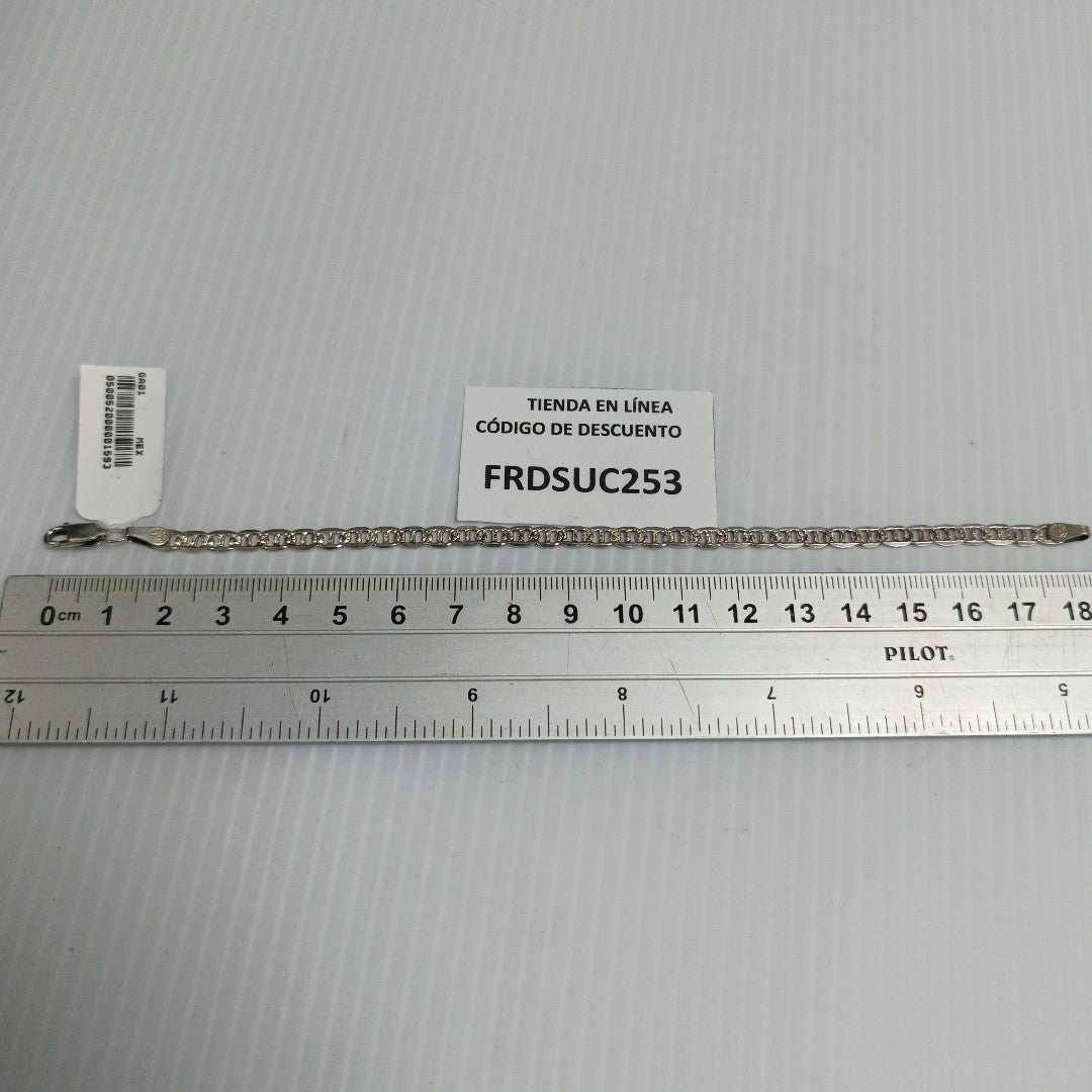 PULSERA TEJIDO MARINERO PLATA .925 4.2G (NUEVO)