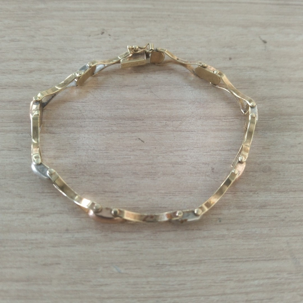 PULSERA ORO COMBINADO 14 K 8,40 GRMS (SEMINUEVO)