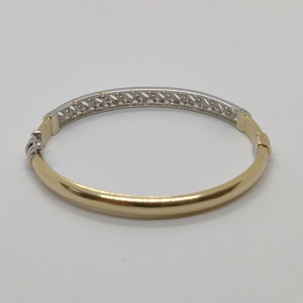 PULSERA RIGIDA ORO,ORO BLANCO 14 K 13,30 GRMS (SEMINUEVO)