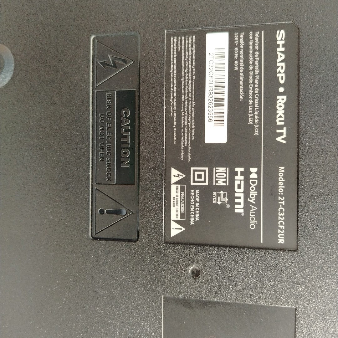 PANTALLA SHARP 2T-C32CF2UR (2020) 32" LED HD (SEMINUEVO)