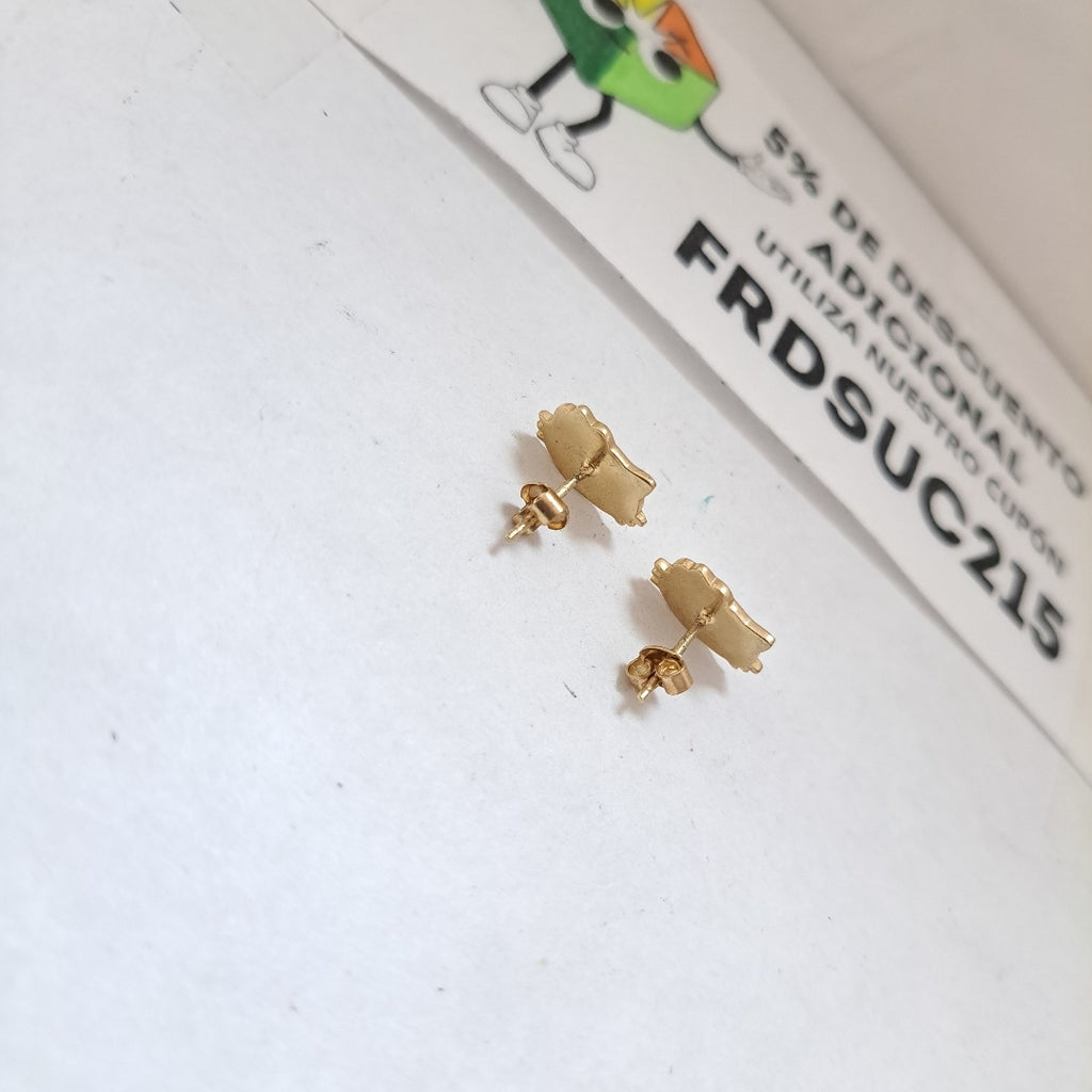 BROQUELES ORO 10K 2 (NUEVO)