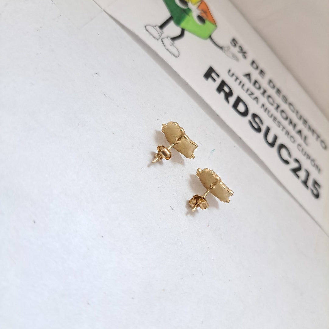 BROQUELES ORO 10K 2 (NUEVO)