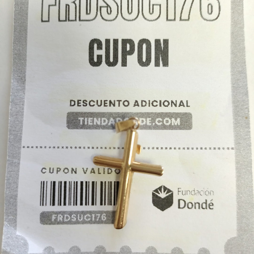 CRUCIFIJO ORO, ORO COMBINADO 10 K 1.2 GRMS (SEMINUEVO)